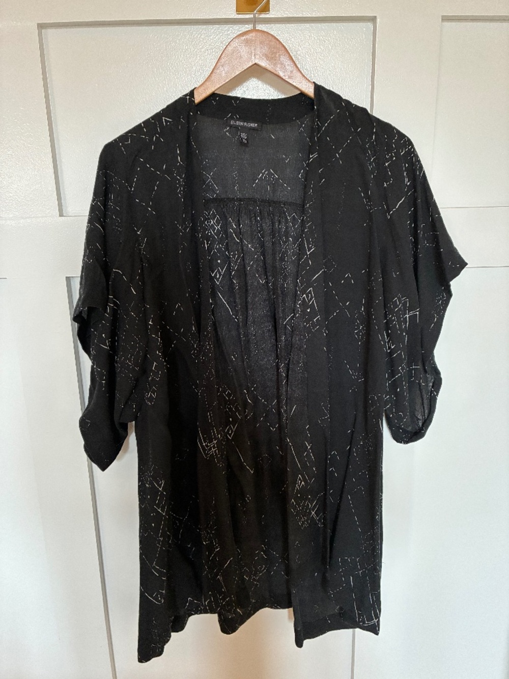 Eileen Fisher silk blend Marrakesh kimono